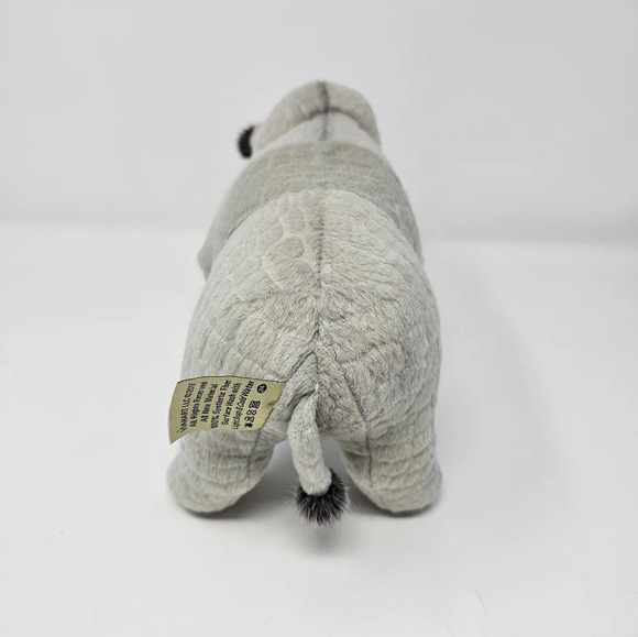 TIGER TAIL TOYS Viahart Rhino Rhinoceros Gray Large 13” Realistic Plush Horned - Picture 4 of 7